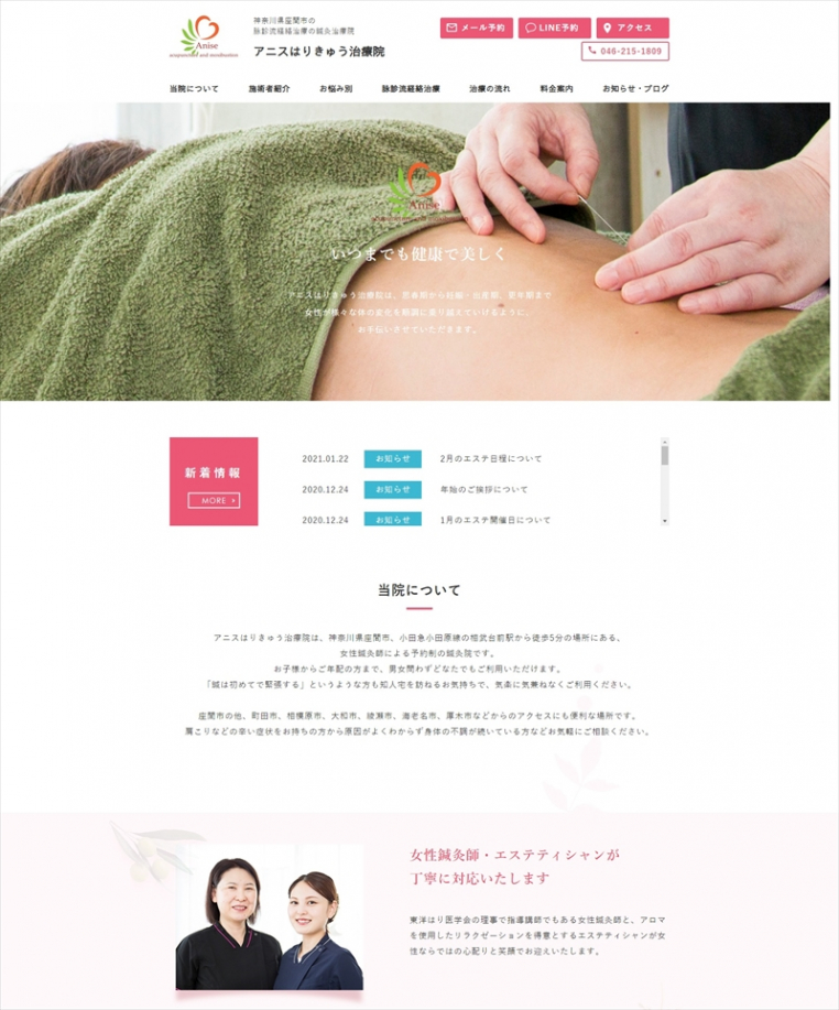 アニスはりきゅう治療院｜株式会社アイウェイヴお客様インタビュー