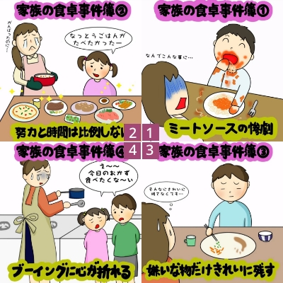 笑って泣ける、家族の食卓事件簿｜株式会社アイウェイヴらくがきコラム