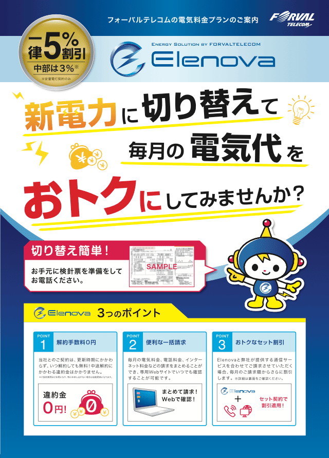 電力サービス案内チラシ｜株式会社アイウェイヴ パンフレット制作・リーフレット/チラシ作成