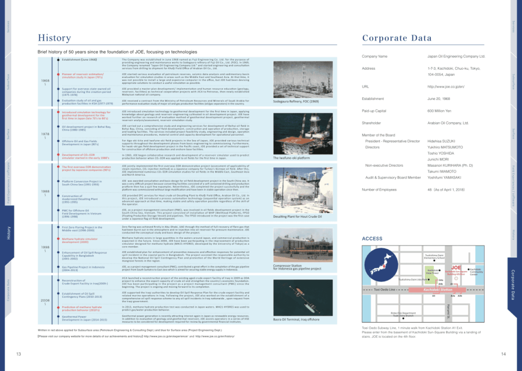 天然資源および環境保全エンジニアリング企業の英語版会社案内パンフレット｜株式会社アイウェイヴ パンフレット制作・リーフレット/チラシ作成