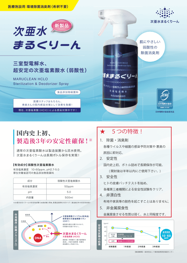 環境除菌消臭剤 製品紹介チラシ