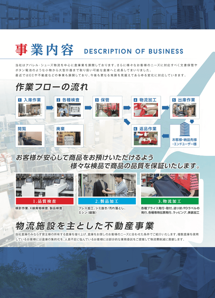 倉庫管理や運用を行う企業の会社案内リーフレット｜株式会社アイウェイヴ パンフレット制作・リーフレット/チラシ作成